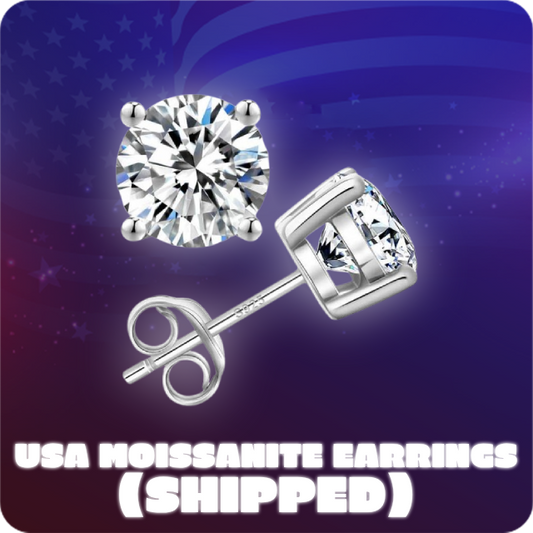 USA MOISSANITE EARRINGS *PASSES DIAMOND TESTER*